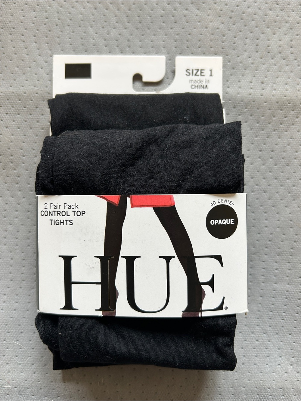 BNWT - HUE Control Top Opaque Tights - Black (2 Pair)